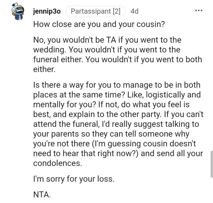 Is there a way for the OP to manage to be in both places at the same time?