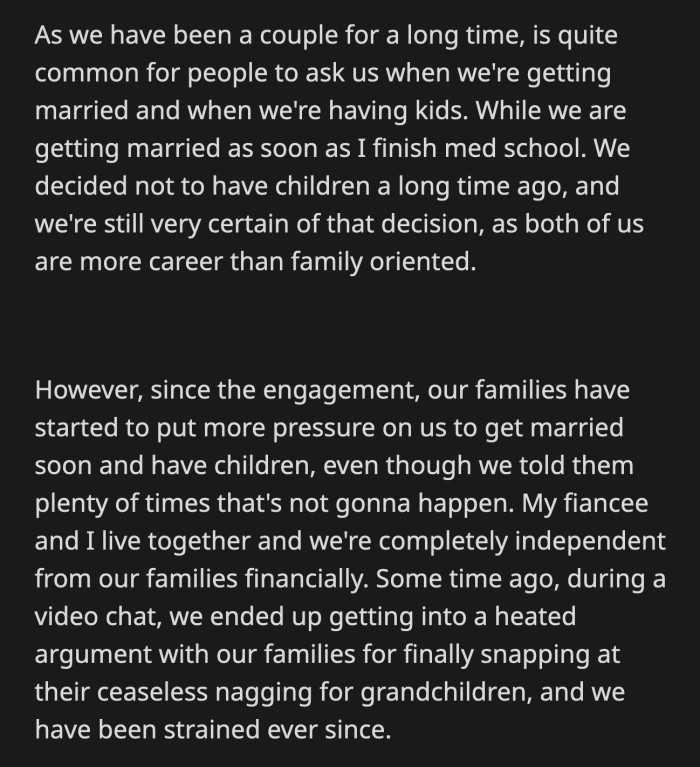 OP's suspicions came rushing back just as their parents revealed their new strategy