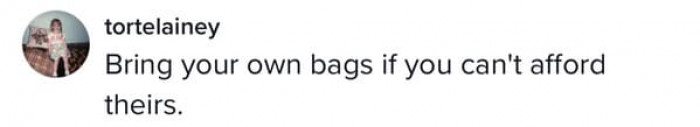 People suggested bringing their own bags.