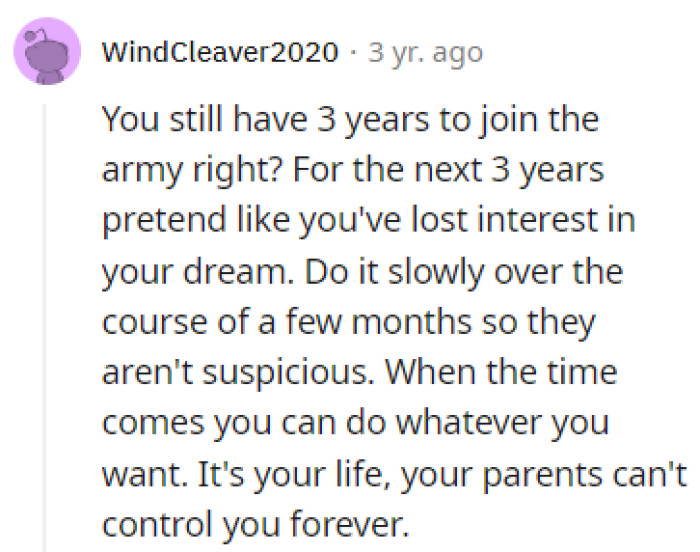 Make them think you gave up