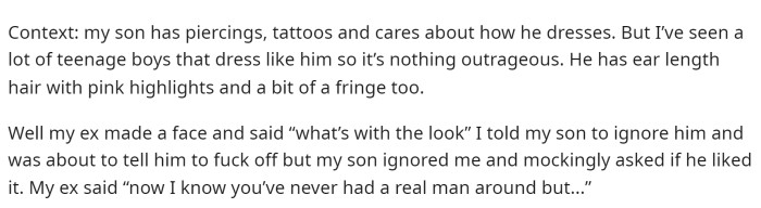 She goes on to explain what happened when she saw her ex out in public and he began talking to the kids.