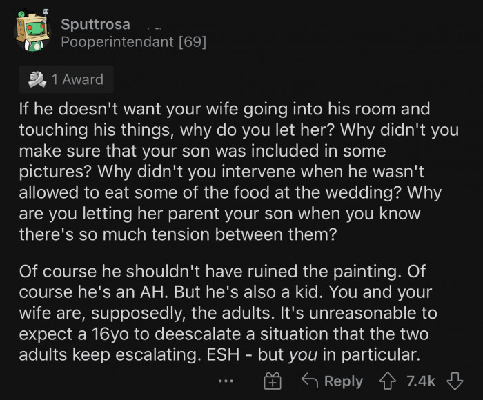 OP's son has a right to privacy and should have a say in that.