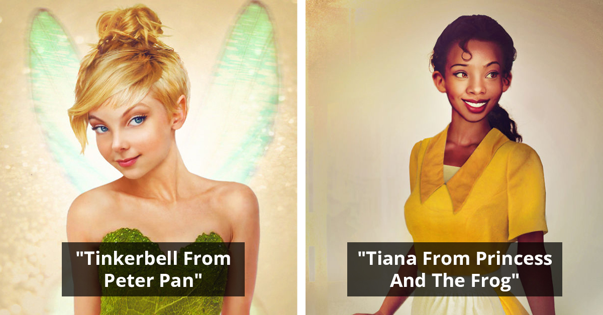 Artist Transforms 54 Disney Characters Into Real People
