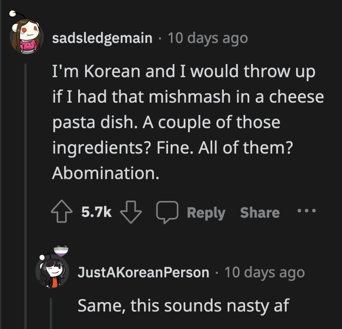 Subtracting some of those ingredients will actually make for an interesting mac and cheese. The salmon and pineapples are enough to make anyone's stomach turn.