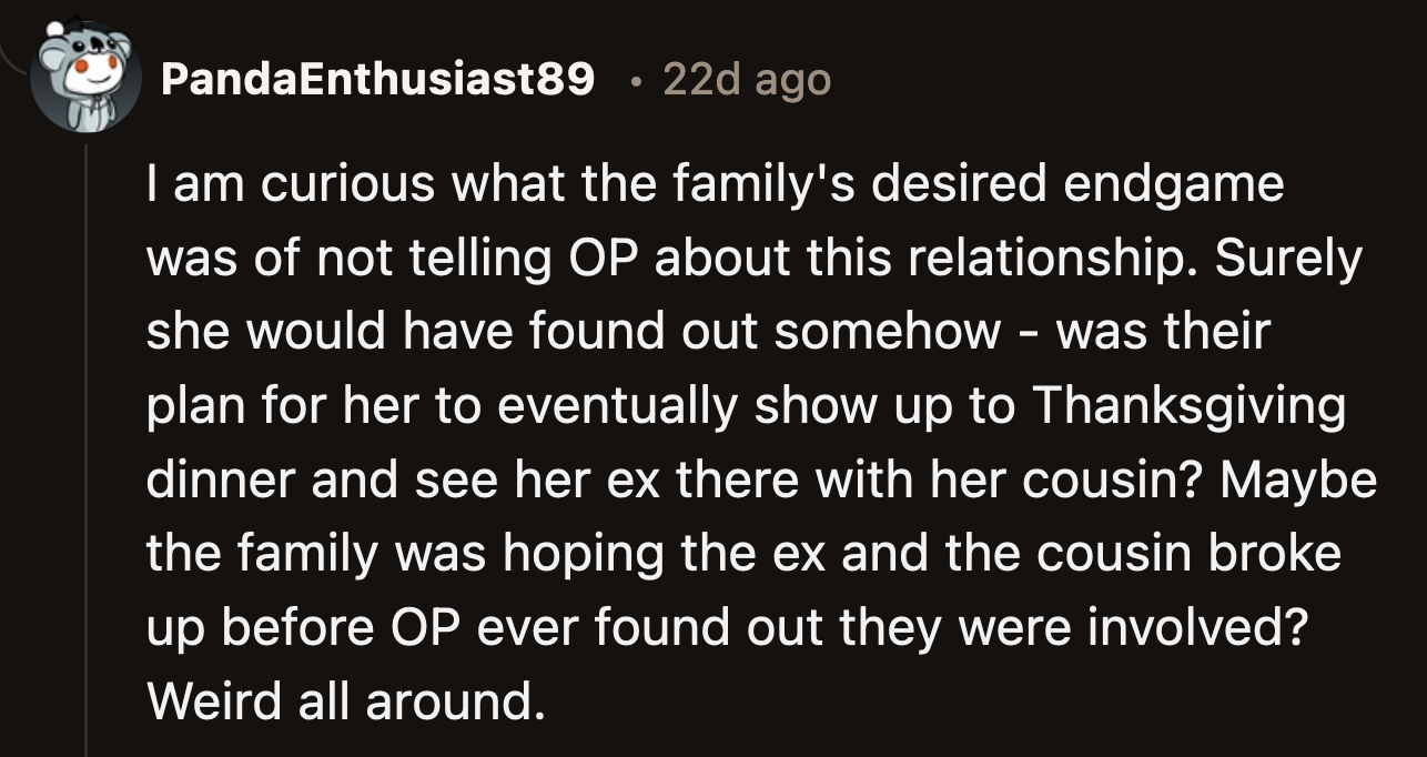 How did they plan to hide the relationship from her?