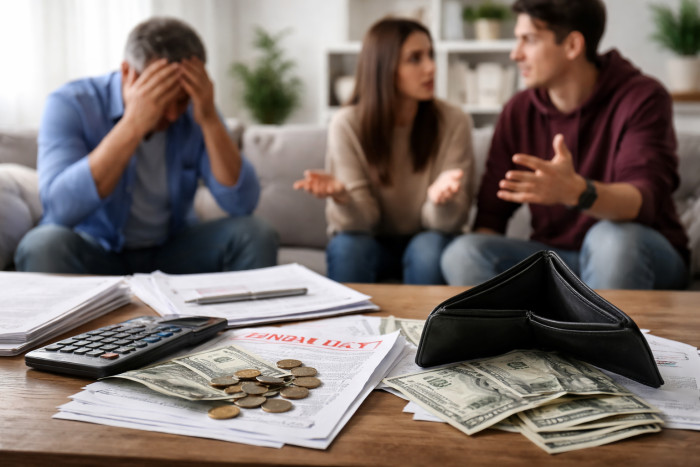 The OP maintains that his ex-wife’s financial issues are no longer his responsibility.