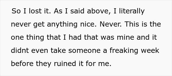 The one thing that was mine