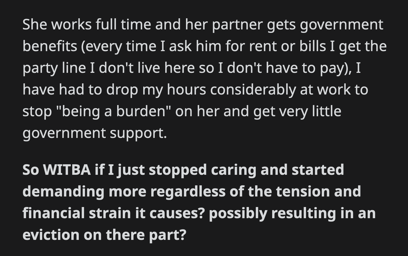 Her sister and her partner have more income than OP. Yet, she somehow became the breadwinner of an ungrateful, freeloading family.