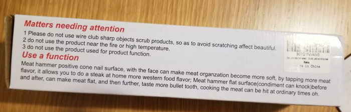 21. My BF Bought A Meat Tenderizer Mallet Online And The Instructions Look Like They've Gone Through Five Levels Of Google Translate