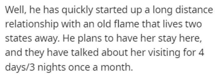 It didn't take long for the friend to start another relationship