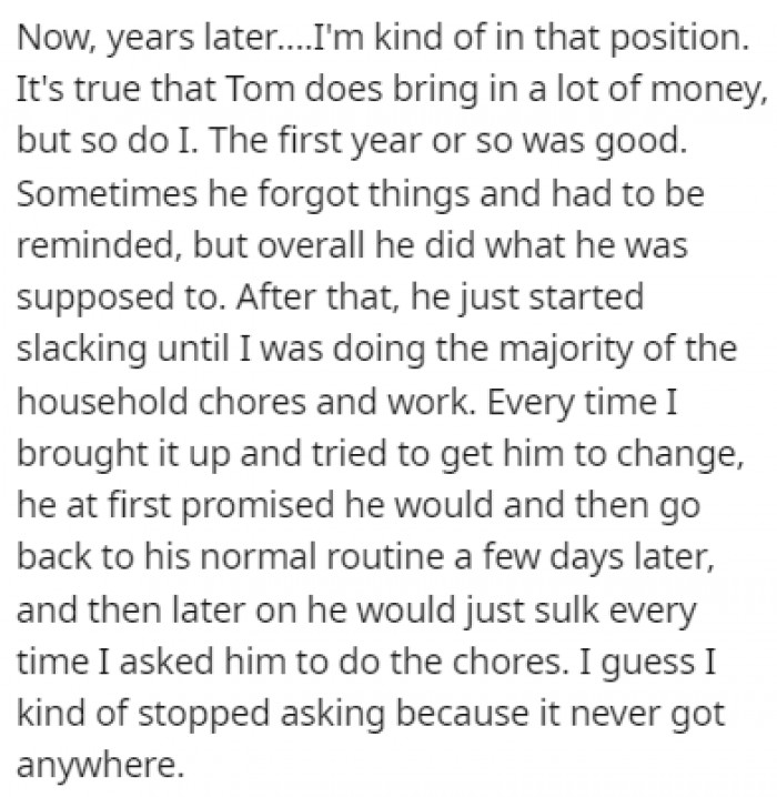 OP promised herself that she wouldn't end up in the same situation as her mother, but she noticed that she's gradually getting there