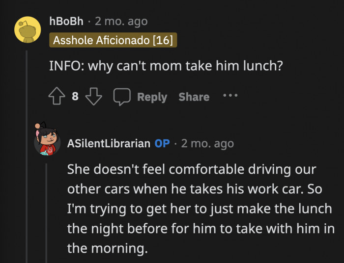 That is the easiest solution. Why can't her MIL do it? Is she trying to prove that she can order OP around?