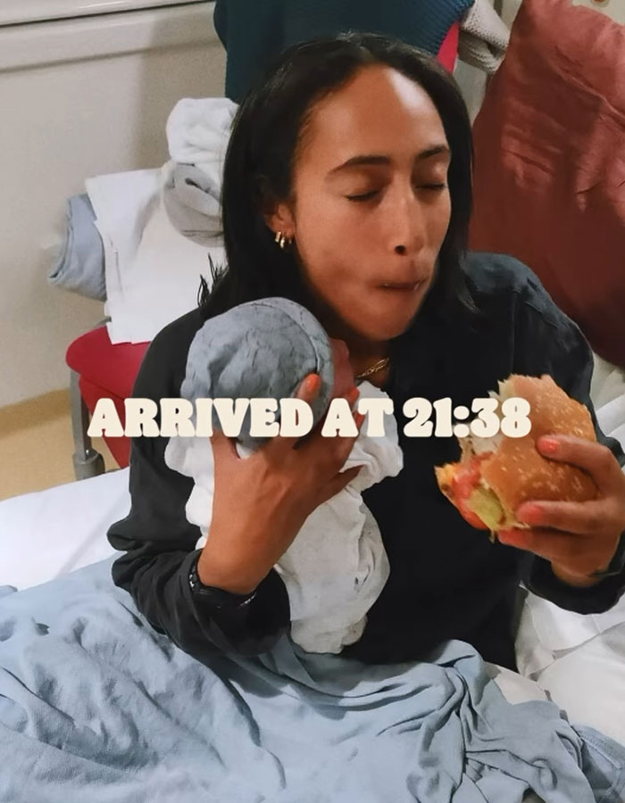 The ad was motivated by a survey that found that one-third of women had strong cravings for hamburgers and fries right after giving birth