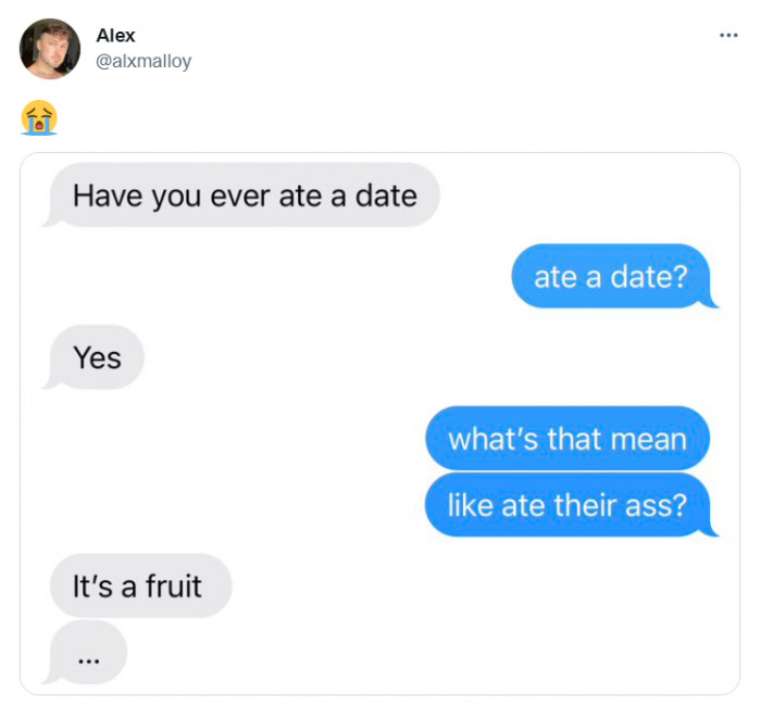14. Not that kind of date...