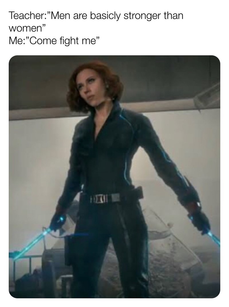 2. I dare you to come fight Black Widow