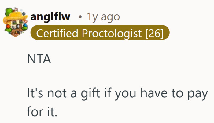 Once payment enters the picture, the meaning of the gesture shifts.