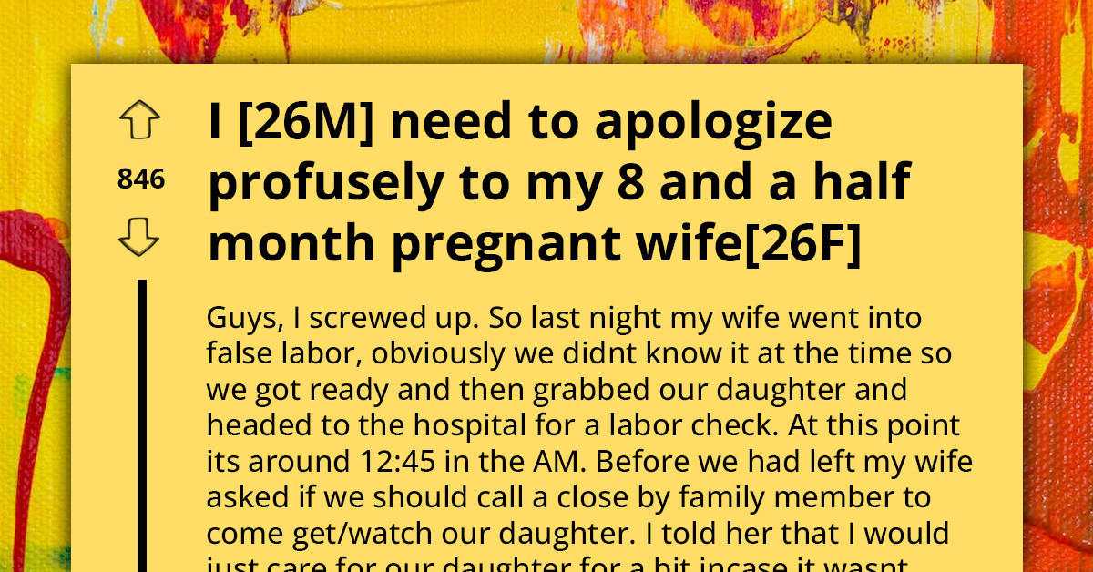 Guy Accidentally Falls Asleep With His Daughter and Leaves His 8-Month-Pregnant Wife at the Hospital During False Labor Check