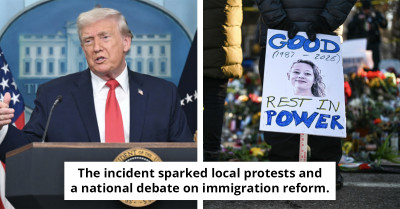 Trump expresses hope that Renee Good's father remains a 'supporter' as he addresses the tragic ICE shooting incident.