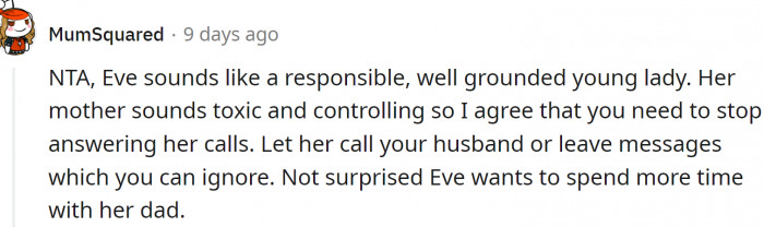 And she is a responsible girl