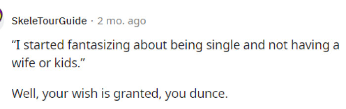 People quickly came to the comments after dissecting his post word for word. They had a lot to say about his actions.