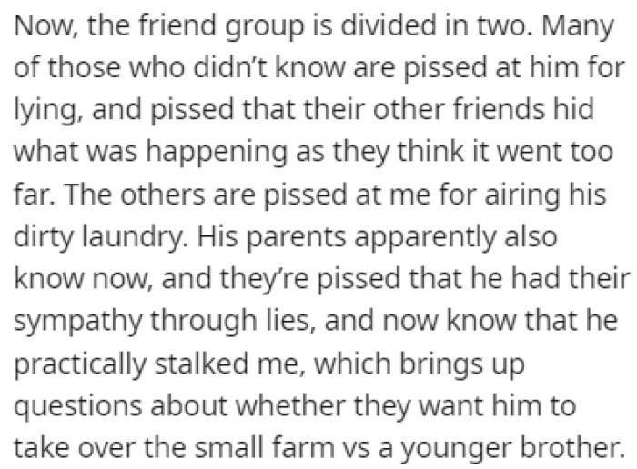 OP caused a lot of issues for him by revealing the truth about his bullying