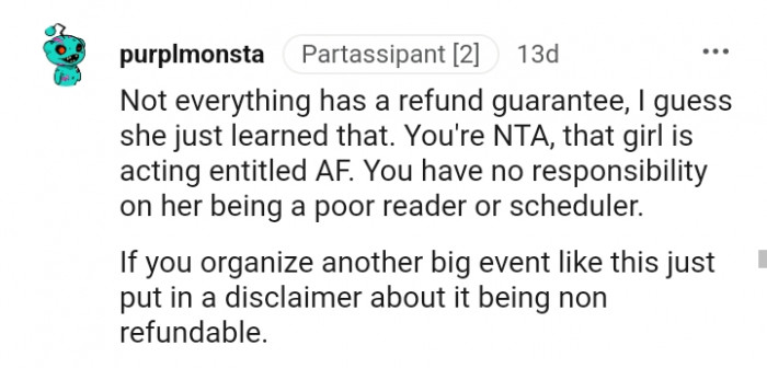 Not everything has a refund guarantee