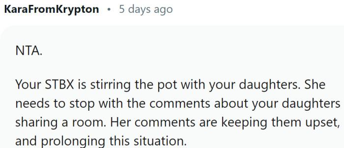 The ex-wife is making it more difficult for the kids