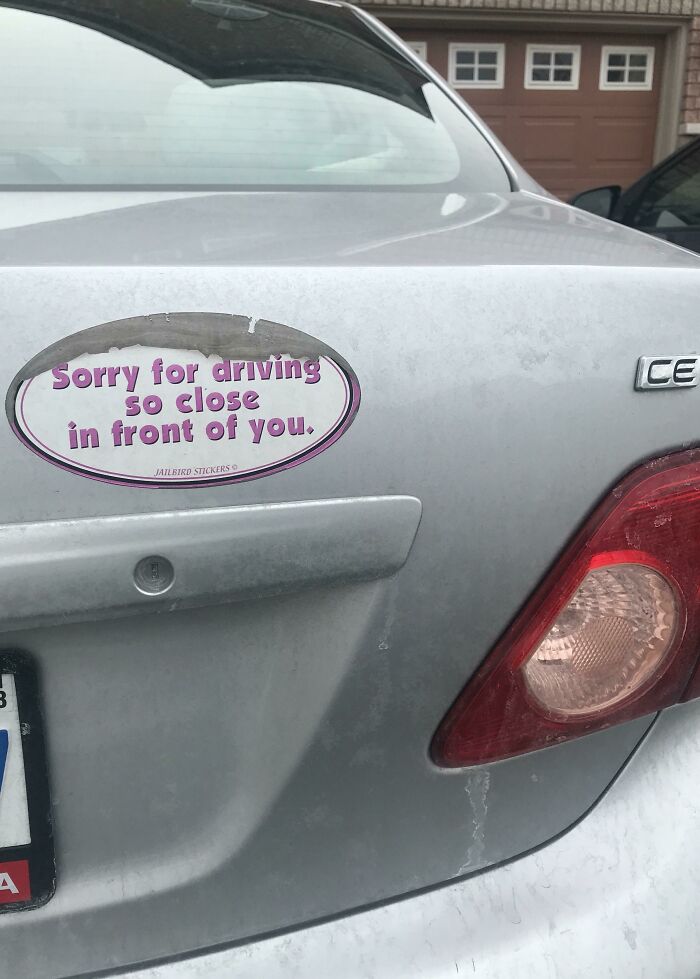 14. This Passive-Aggressive Car Sticker