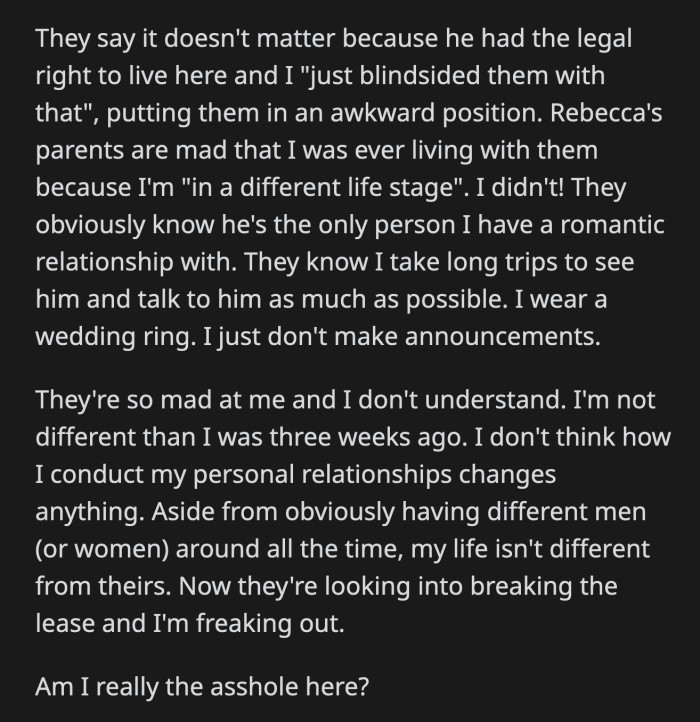 She just never found the need to discuss her personal life. Did OP do anything wrong?