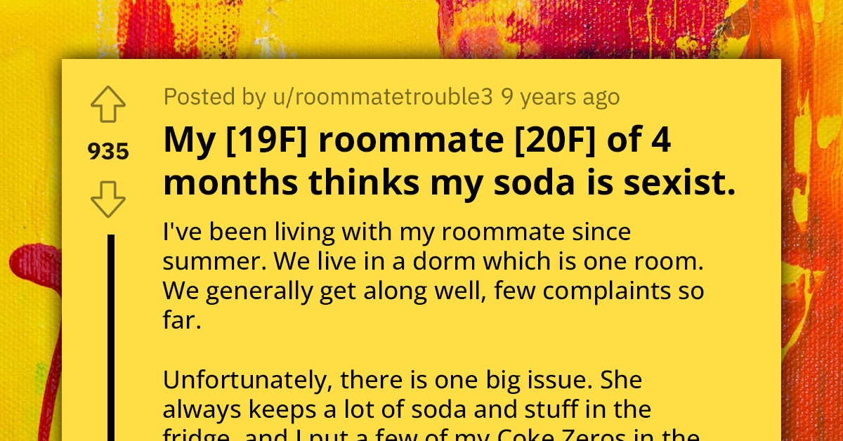 Girl Throws Away Roommate's Halloween Coke Zeros Citing 'Blatant Sexism,' Refuses To Reimburse Her