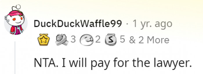 2. If ever the kid would be in need of a lawyer, he's got one waiting