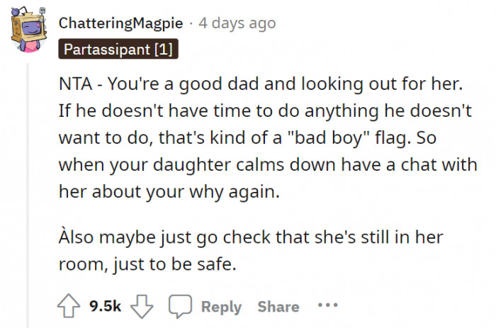 Check if she sneaks out!