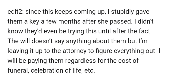 Now we know how OP's (Original Poster) parents were able to get into the house