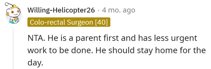 NTA, he is also a parent