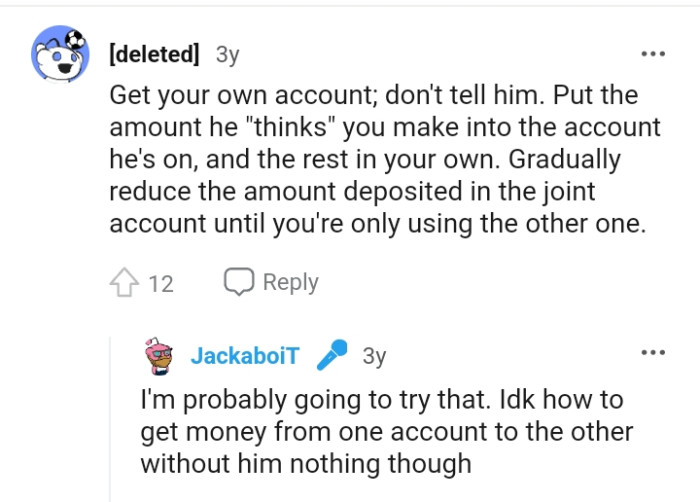 The OP should get his own account without the dad's knowledge