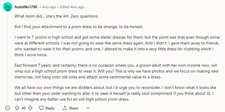 What mom did… she’s the AH