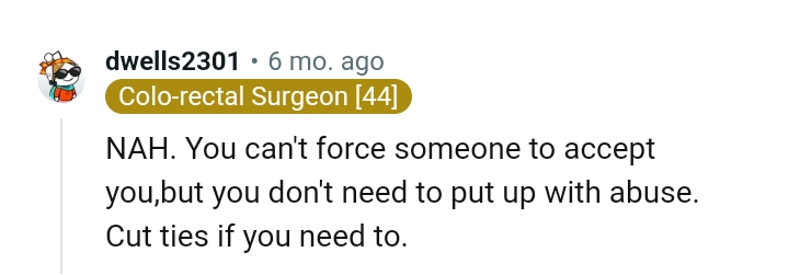 The OP Should Cut Ties If They Need To; It's Up to Them Now