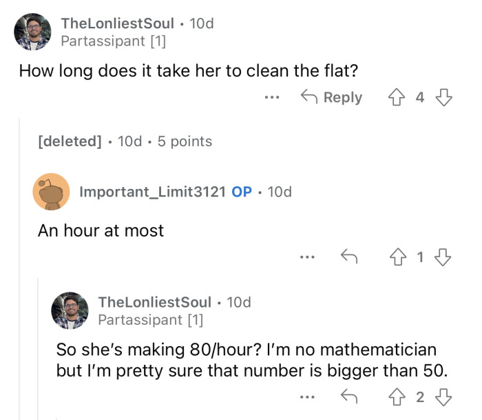 It doesn't take that long to completely clean OP's flat.