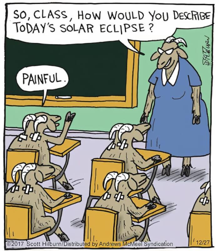 10. Don't Look Up. It Hurts