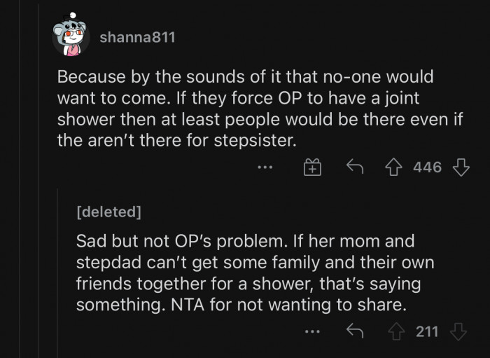 OP has every right to refuse to share something as special as that.