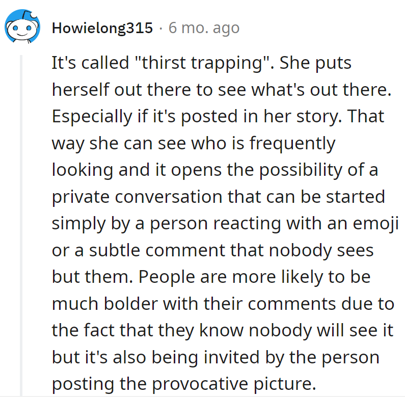 Fishing for compliments with a side of secrecy.