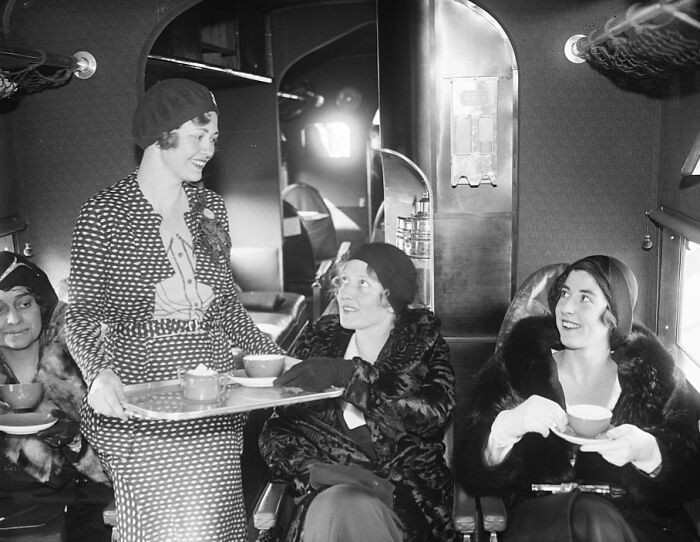 "The Eastern Air Transport Company Hostess Serves Tea, 1931"