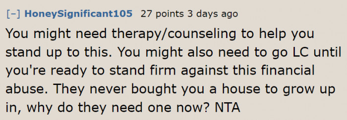 Why Are the Parents Asking for Something They Didn't Provide Their Child?