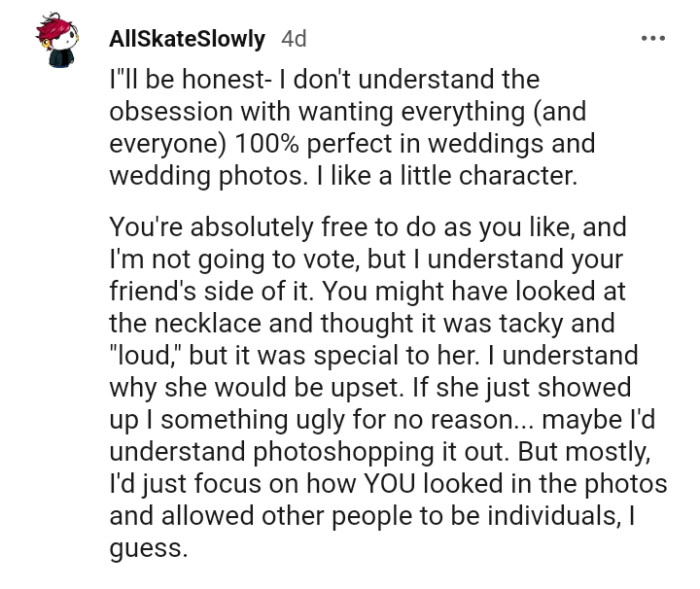 The OP is absolutely free to do as she likes.