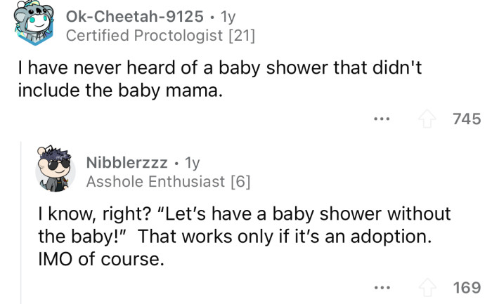 A baby shower without the baby?