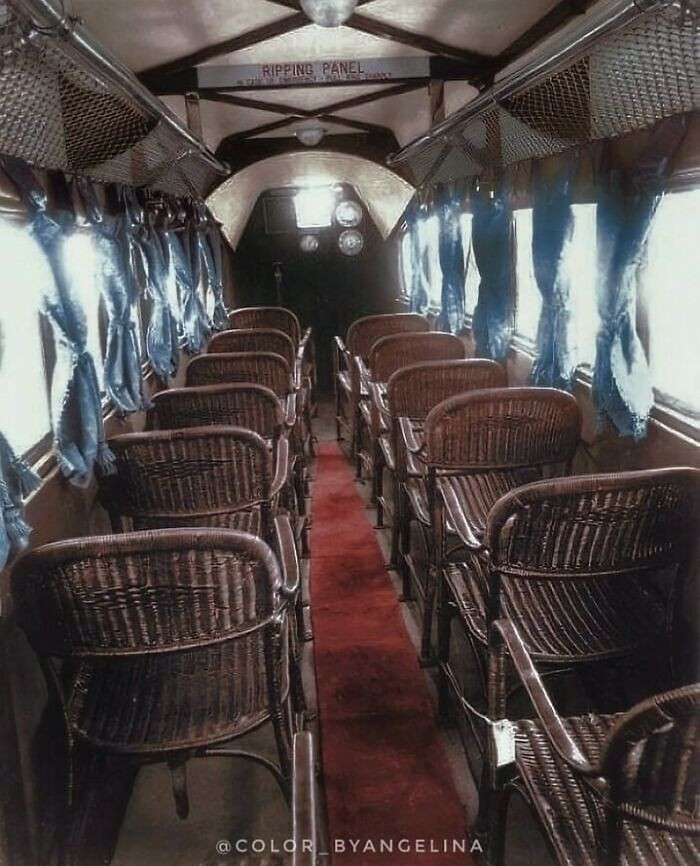21. The Interior Of A Commercial Plane In 1936.