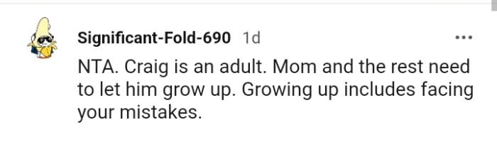 Growing up includes facing your mistakes