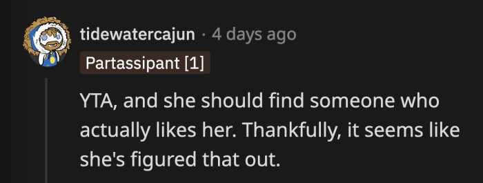 OP's disgusting reaction should be enough reason for his girlfriend to leave him.