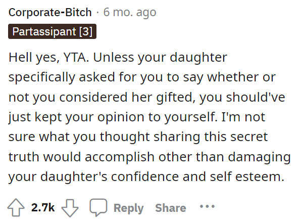 Ultimately, it seems like everyone is in agreement that OP is TA.