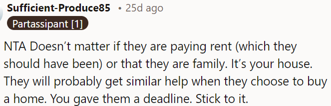 OP needs to stick to the deadline she set; they'll understand when they're in her shoes.